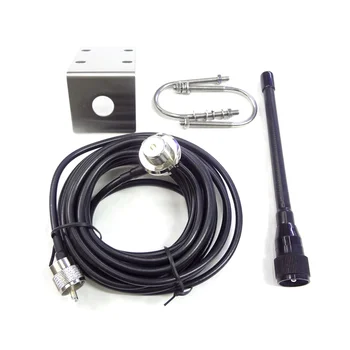 VHF marine antenna 163-RG-58Mhz rubber waterproof mast antenna with 5M 156 cable for boat sailing yacht