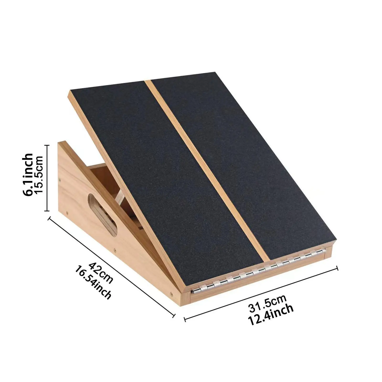 송아지 스트레칭을위한 경사 보드 접이식 휴대용 미끄럼 방지 표면 송아지 스트레치 스포츠 홈 체육관 피트니스 운동 운동