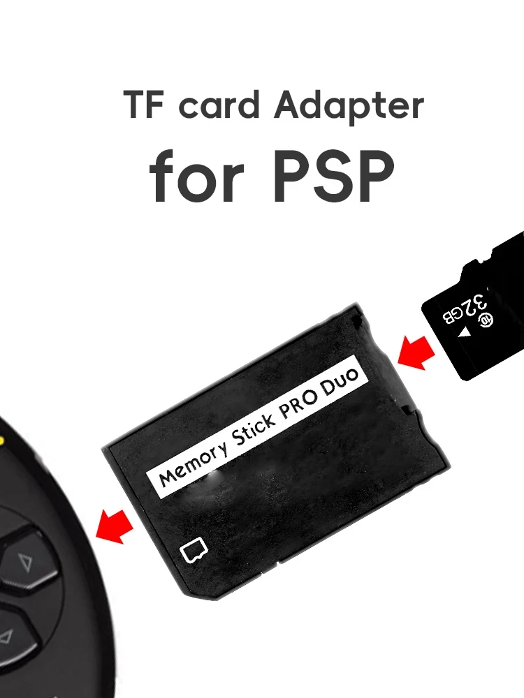 TF to MS Memory Stick Pro Duo Adapter Card Reader for PSP SD Card Converter for Sony PSP1000 2000 3000 Gaming Accessories