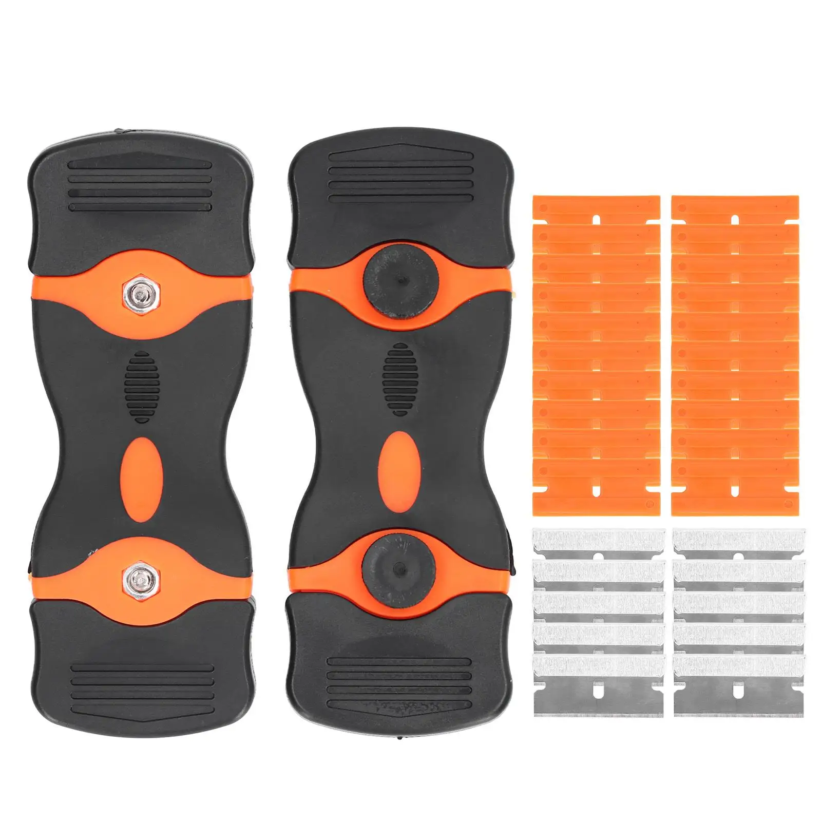

Double Edge Plastic Scraper Blade Tool Non Slip Design with Protective Cover for Easy Glue Removal at for home