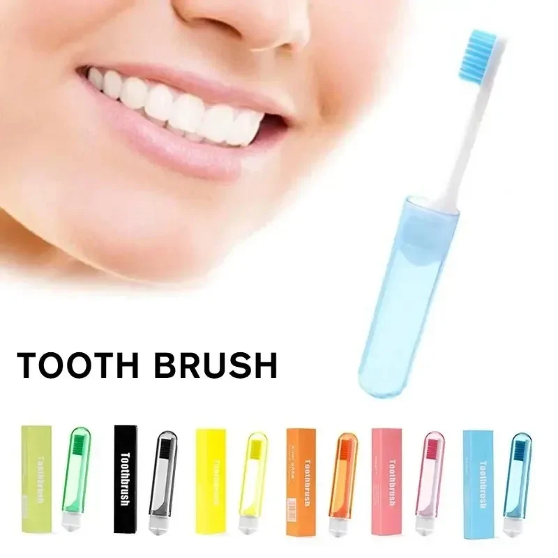 Travel Portable Folding Toothbrush Super Soft Bristle Toothbrush Fold Travel Camping Hiking Outdoor Easy To Take Teethbrush