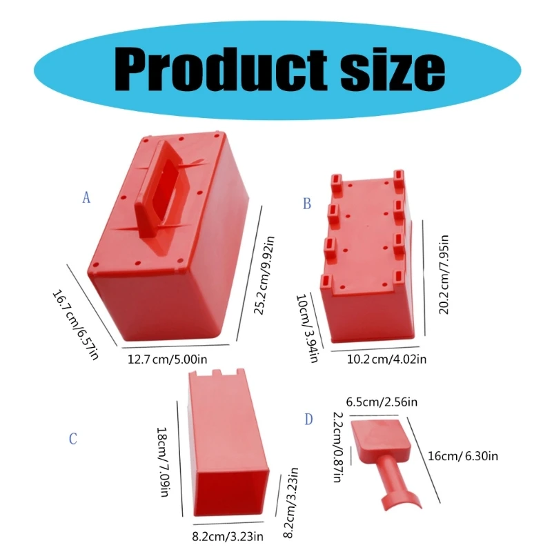 4 ชิ้น/เซ็ตปราสาททรายแม่พิมพ์ Snow Block Maker ชุดสำหรับผู้ปกครองเด็กฤดูหนาวกิจกรรมชายหาดทรายหิมะ Building Block ของเล่น