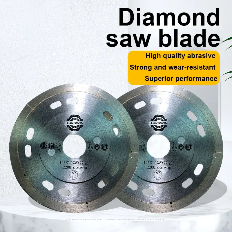 2 Pcs 125mm Diamond Saw Blade Dry Cutting Metal Brazing Disc Hot Pressing Angle Grinder Disk Cut Off Tool For Stone Tile Wall