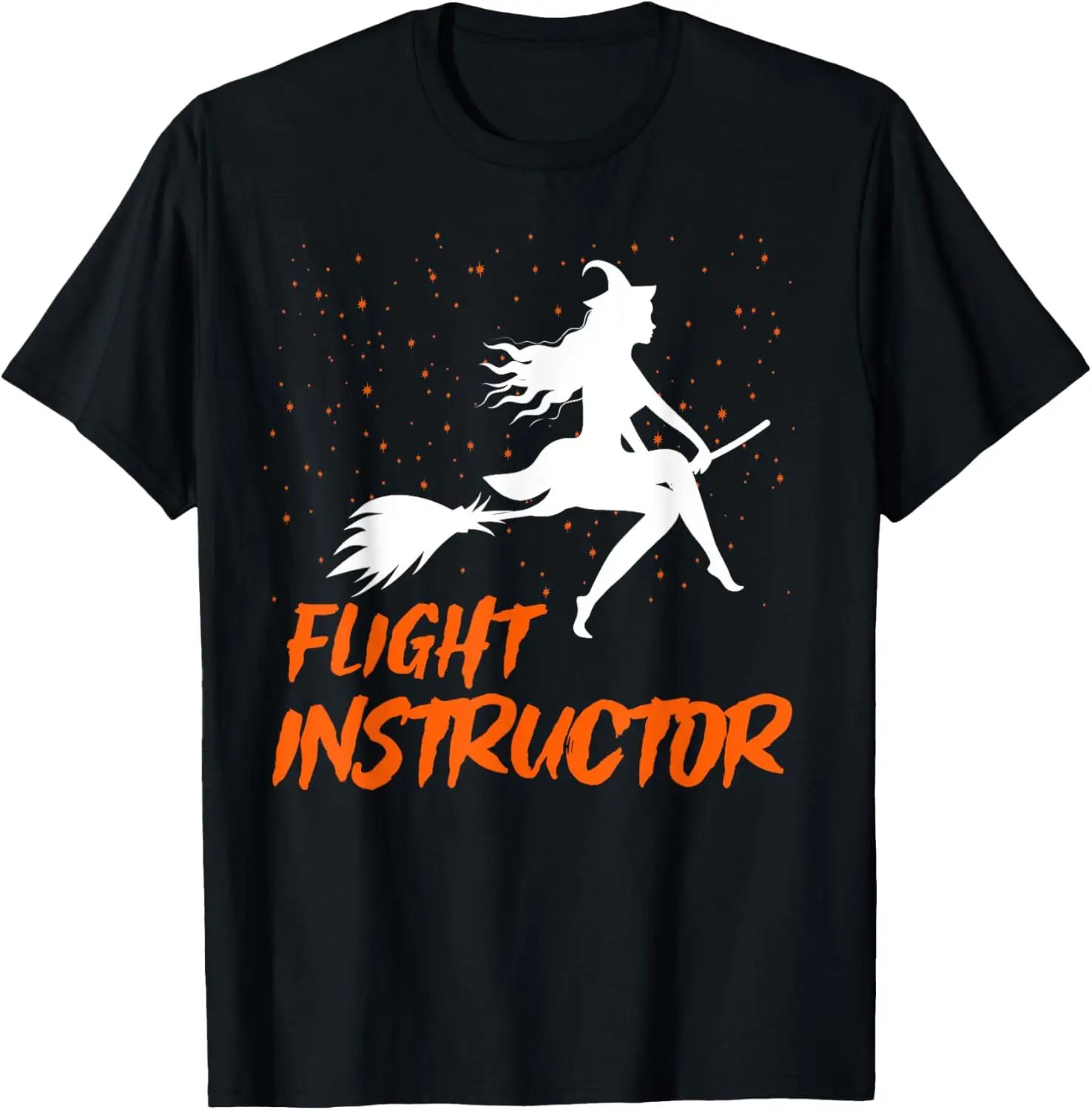 Flight Instructor Witch Riding Broomstick Halloween Costume T-Shirt