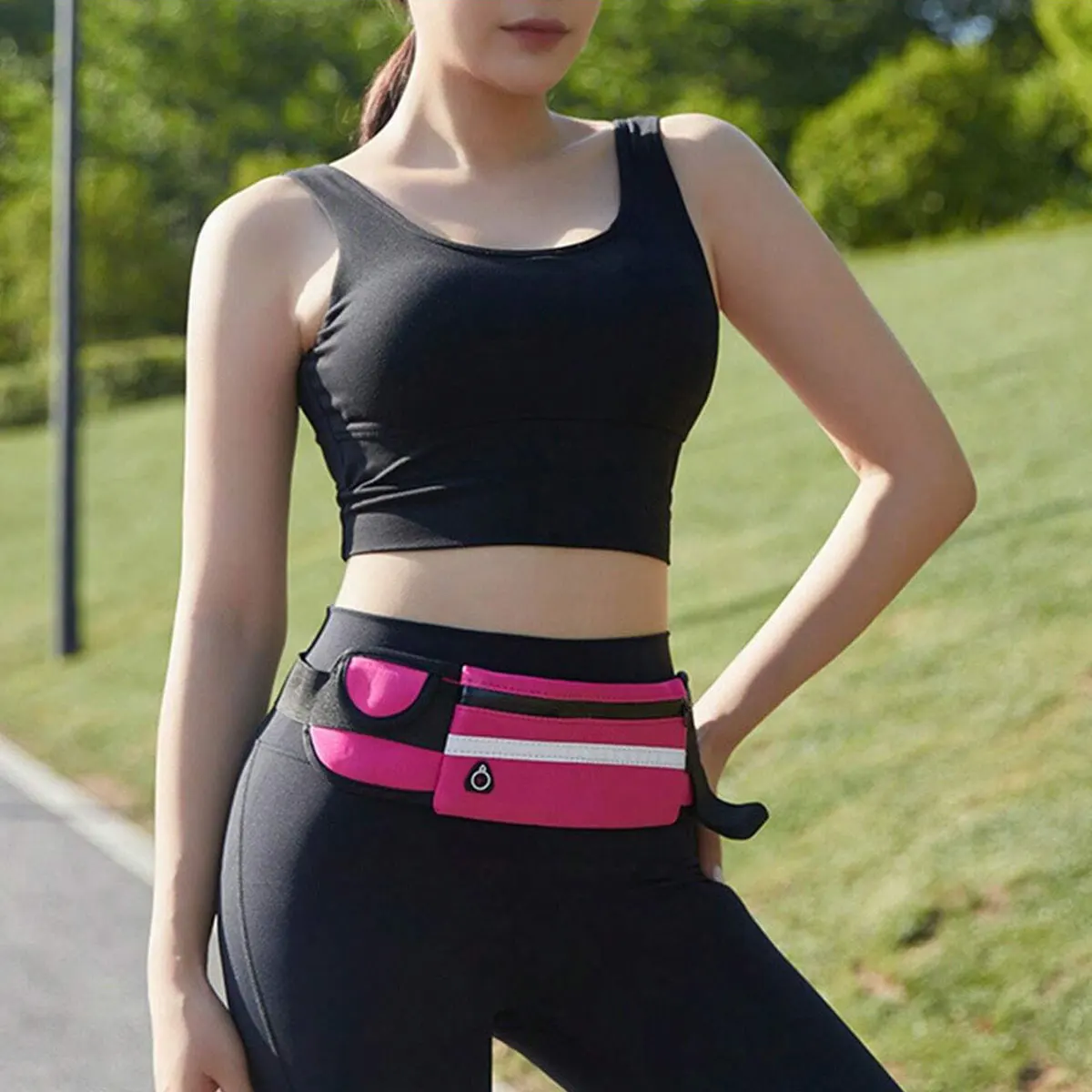 Lauf-Handytasche für die Taille, Outdoor-Fitness-Aufbewahrungstasche, Sport-Gürteltasche, Handytasche aus Tauchmaterial – Detail 11