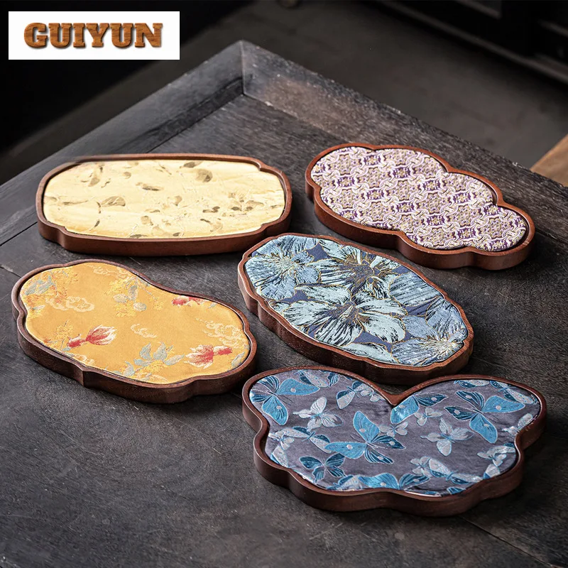 

Walnut Wood Tea Tray Boutique Afternoon Tea Dessert Plate Coffee Storage Board Organizers Desk Dishes For Serving Teaware Gift