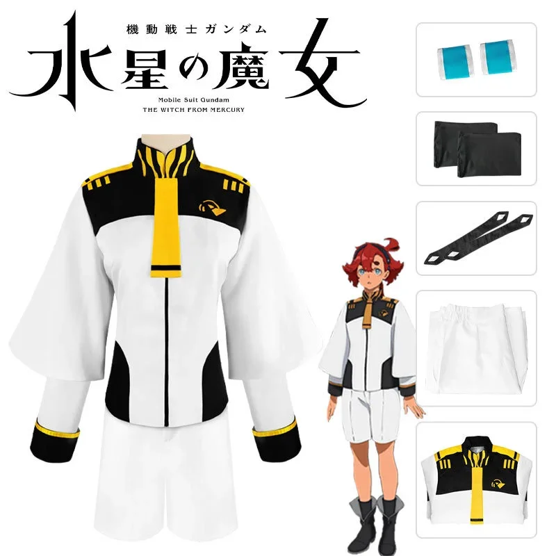 Miorine Rembran Cosplay Costume Women Anime Mobile Suit Gundam The Witch From Mercury Fantasy Halloween Outfits