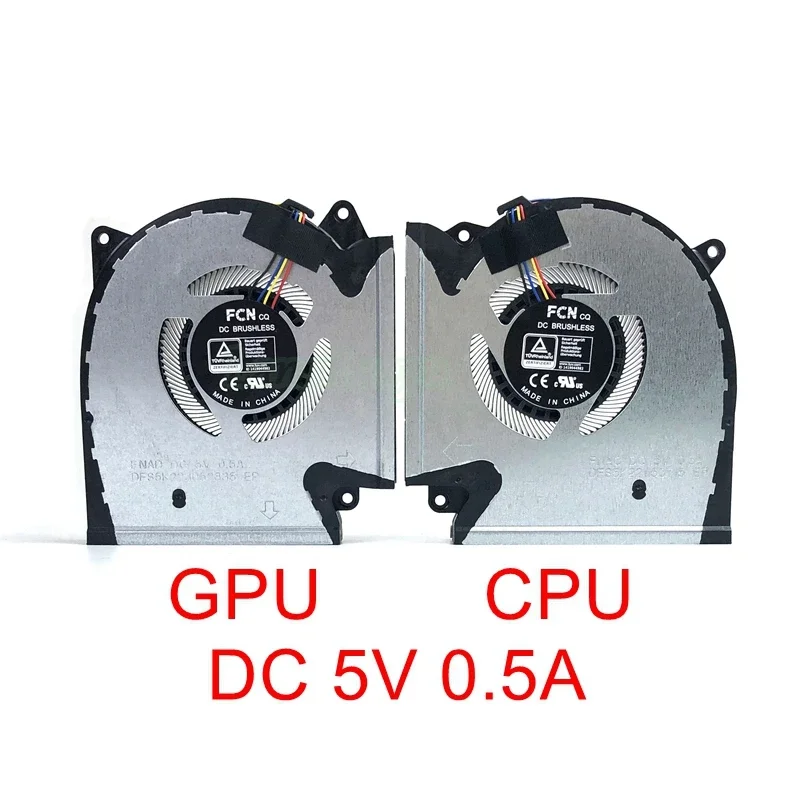 New CPU GPU Cooling Fan For ASUS ROG Strix G15 G513 G533 G17 G713 G733 G533Q G513QR G713QR G733QS Cooler 13NR0510P01011 DC12V 5V