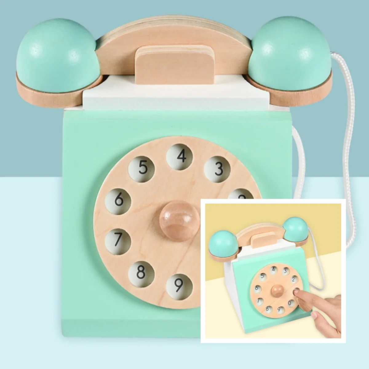 Children's simulated telephone, landline toy, baby model, early education, speaking, puzzle button, making phone calls