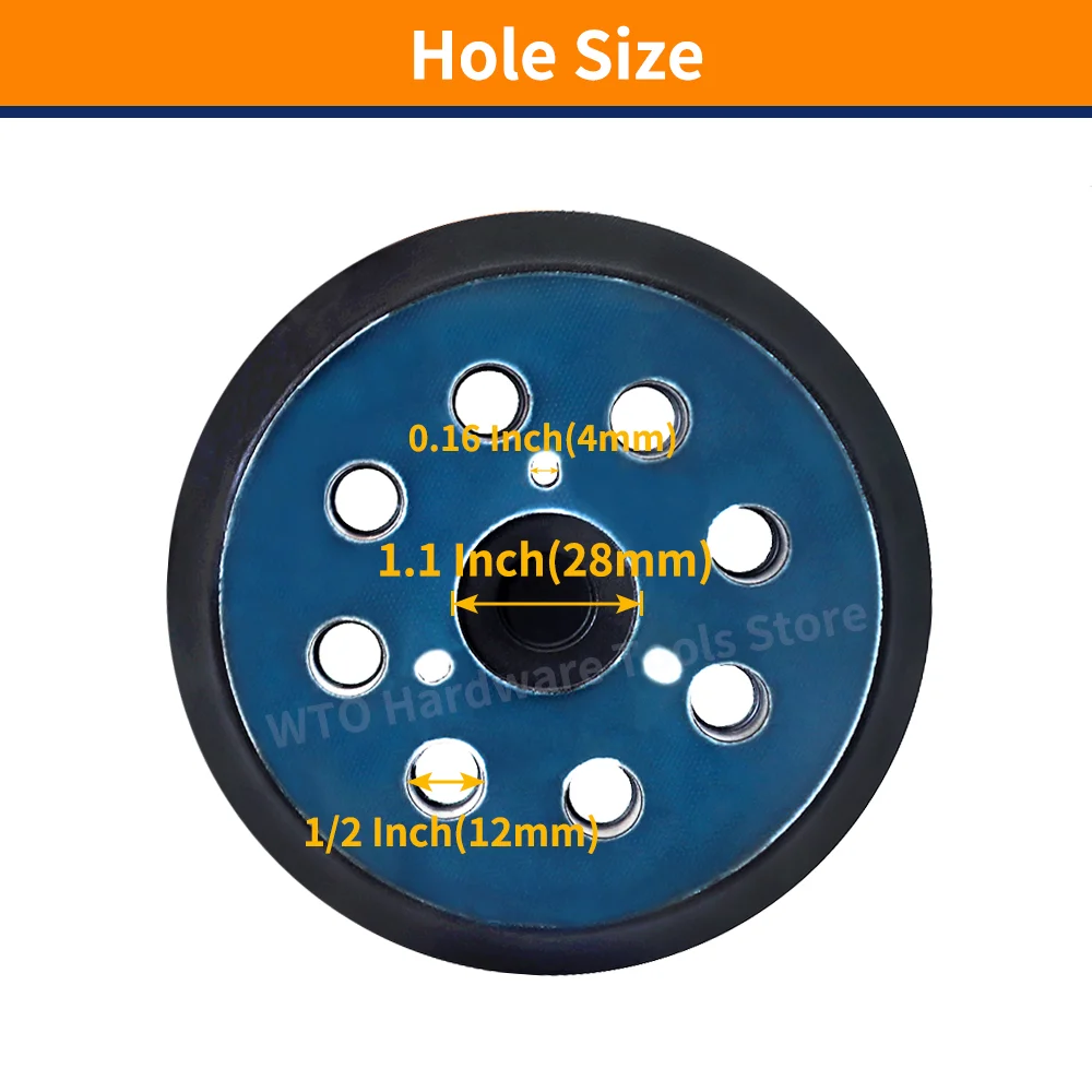 Imagem -02 - Hook And Loop Substituição Lixadeira Lixadeira Orbital Dewalt Dw420dw421dw423dw426d26451d26453 125 mm Furos 1pc