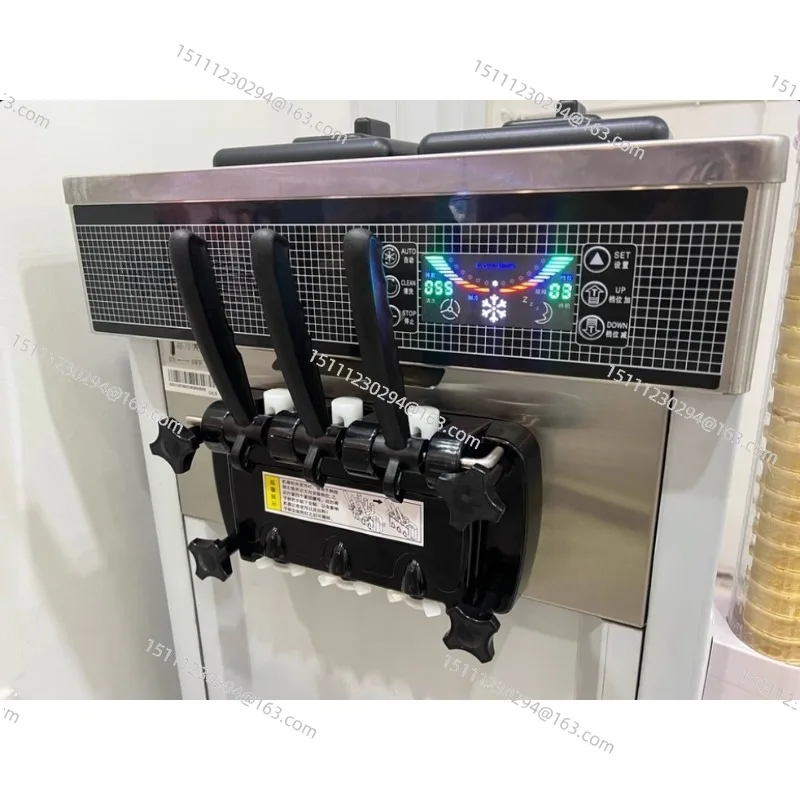 Desktop Vertical Ice Cream Machine Automatic Sundae Cone Soft Ice Cream MachineLarge Capacity Commercial