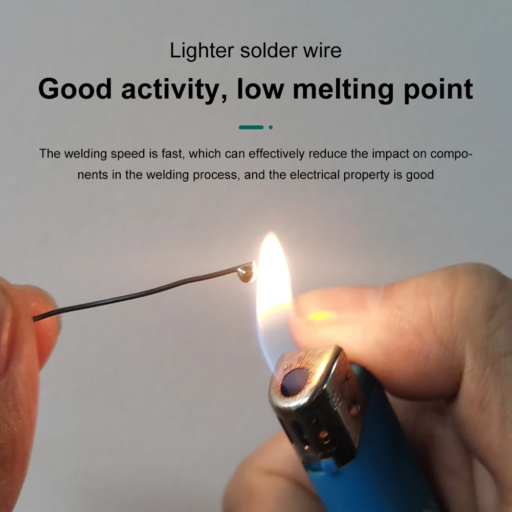 30g/50g/100g Welding Solder Wire Lighter Low Fusion Solder Wire 0.8mm 1.0mm Copper-iron-nickel Battery Pole Piece Welding