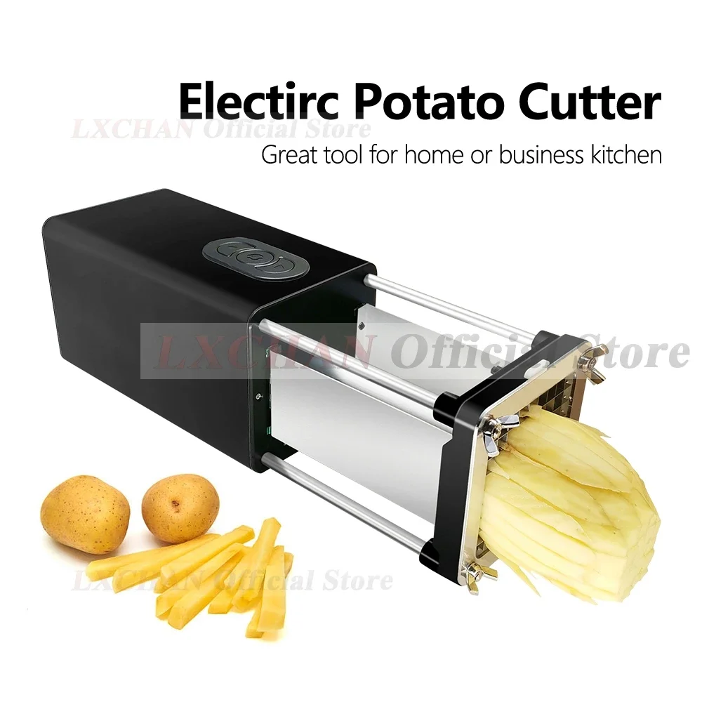 HomeWise Electric Potato Cutter Potato Chip Cutter Vegetable Cutting Machine Strip Dice Cube Slice Food Processor 110V-240V