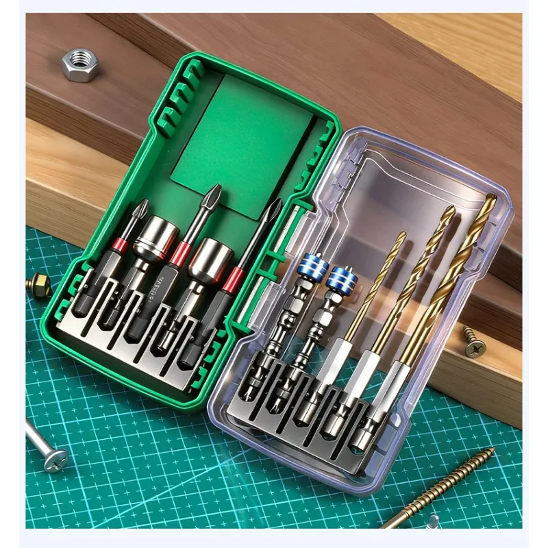 10-teiliges Magnetisches Schlagschrauber-Bit-Set aus S2-Stahl mit 1/4 Zoll Sechskantschaft, Stoßfeste Bohrer-Bits für Haushaltsreparaturen
