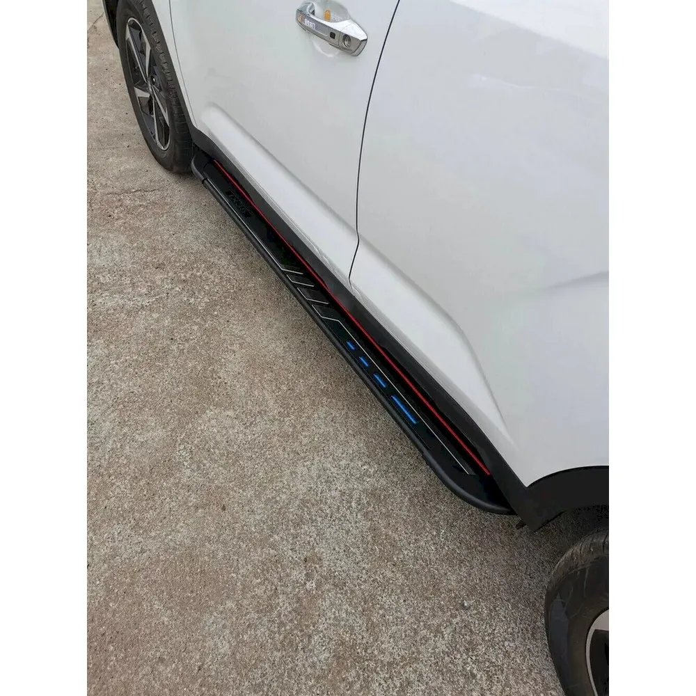 2 قطعة لوحات الجري خطوات جانبية تناسب VW Tiguan 2017-2023 الدواسات الثابتة Nerf القضبان