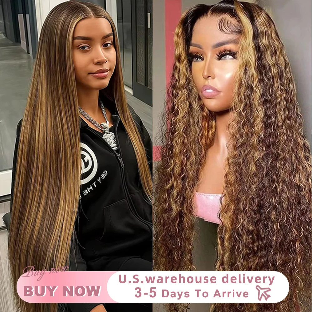 

13x6 Highlight Wig Human Hair 30 40Inch Ombre Hd Lace Front Curly Wigs 220% Density Deep Wave Brazilian Human Hair Frontal Wig