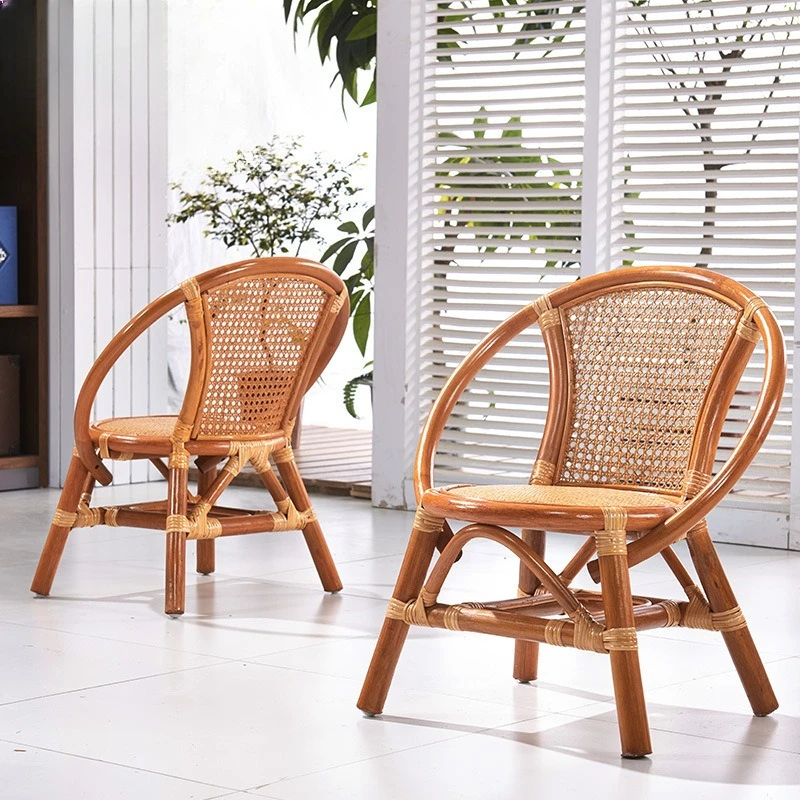 

True rattan chair casual rattan teahouse outdoor balcony single piece small chair