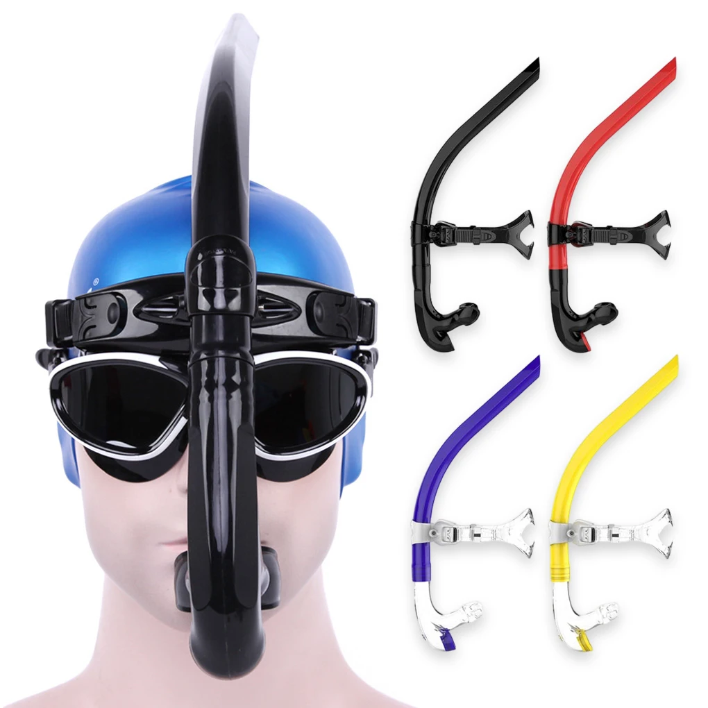 Tubo di respirazione per snorkeling in Silicone con testa anteriore bocchino per addestramento professionale attrezzatura subacquea accessorio per immersioni per