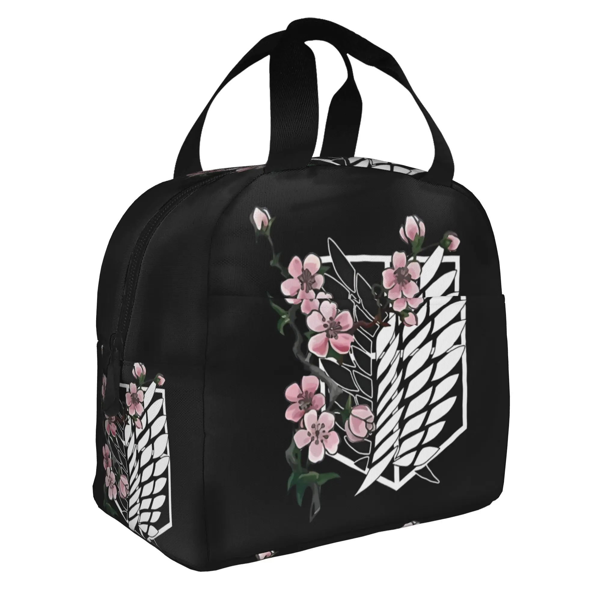 Attacks on Titans Portable Lunch Boxes Women Cartoon Movie Terrifying Giant Cooler Thermal Food Insulated Lunch Bag Office Work view 2