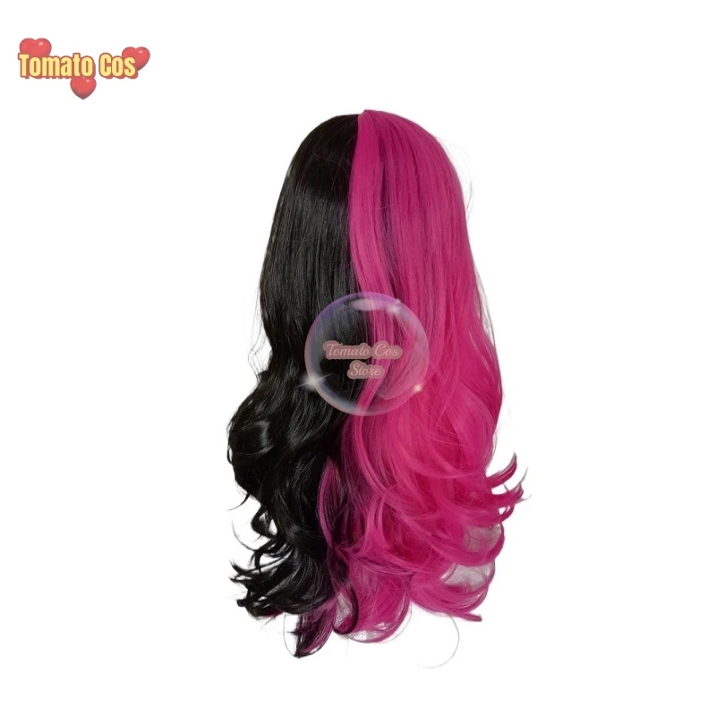 Movie Draculaura Cosplay Costume Wigs Long Black Pink Heat Resistant Synthetic Hair Halloween Party Role Play Carnival Props