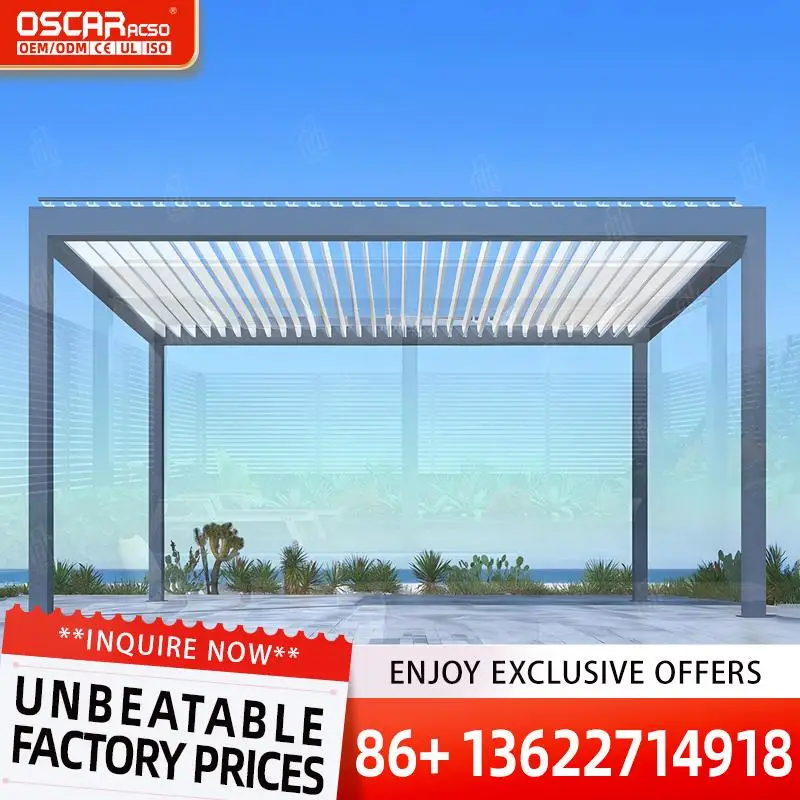 

3x3 Bioclimatic Aluminum Pergola with Ventilation and Adjustable Feature Stylish Durable Outdoor Patio Garden Backyard pergola