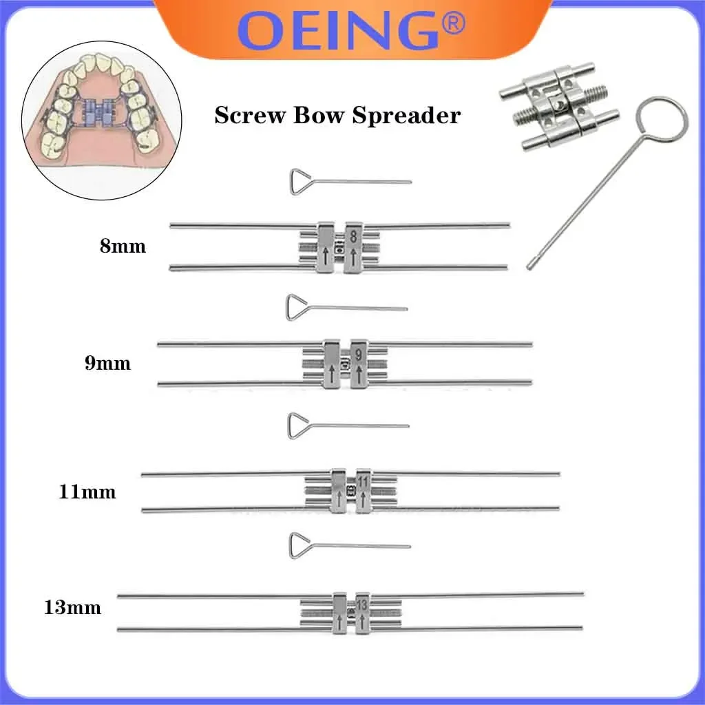 1PcDental Expansion Screw Orthodontic Rapid Stainless Steel Material 8/9/11/13m Palatal Expander Frame Type Dentist Ortho Tools