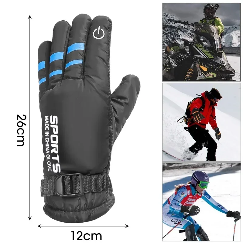 Guanti da ciclismo invernali per uomo Outdoor impermeabile sci equitazione escursionismo guanti da moto guanti caldi guanti sportivi termici Unisex