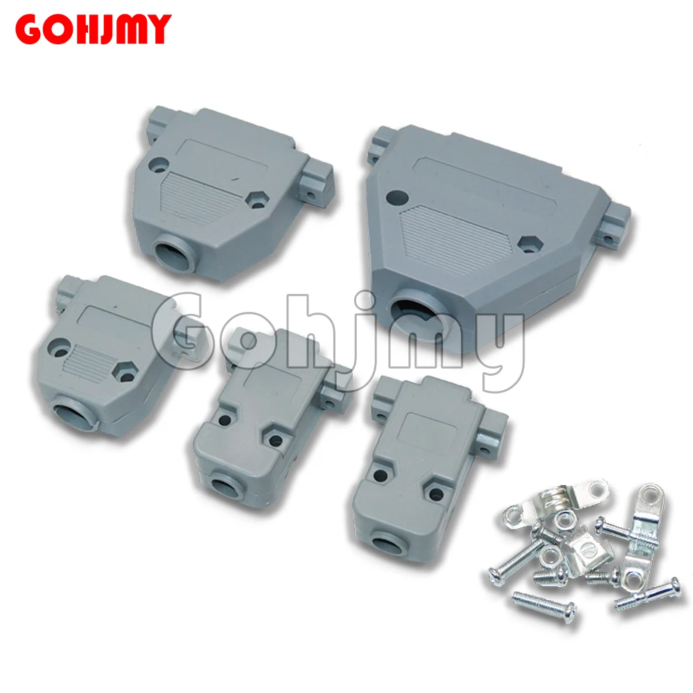 DB9 DB15 DB25 DB37 serial port plastic housing 232 shell parallel port housing for DB adapter for circuit board