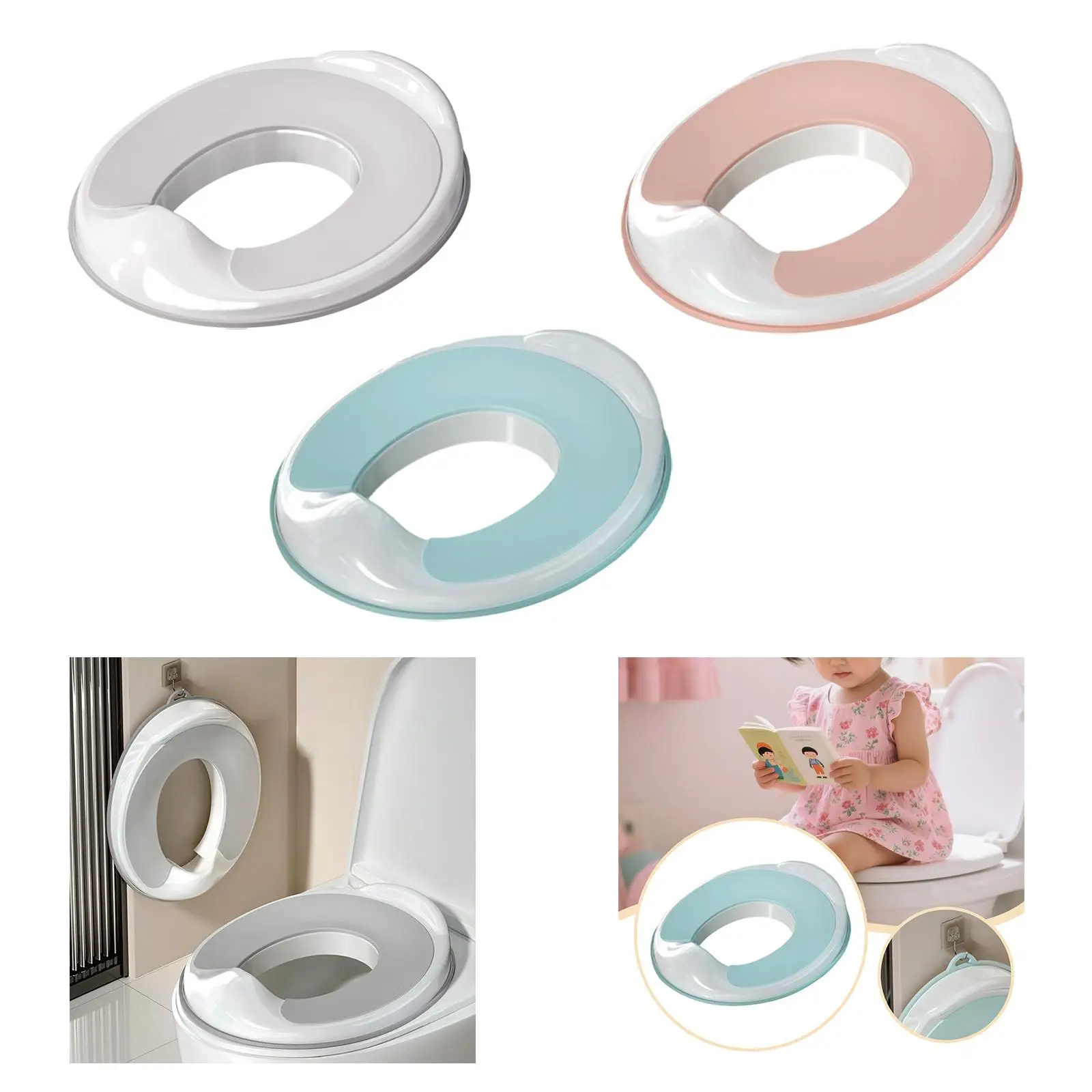 مقعد نونية للسفر مع خطاف تعليق غطاء مقعد المرحاض غطاء المرحاض وسادة للمختبر، في الهواء الطلق، التخييم، الفتيات، الأولاد، الأطفال، #2