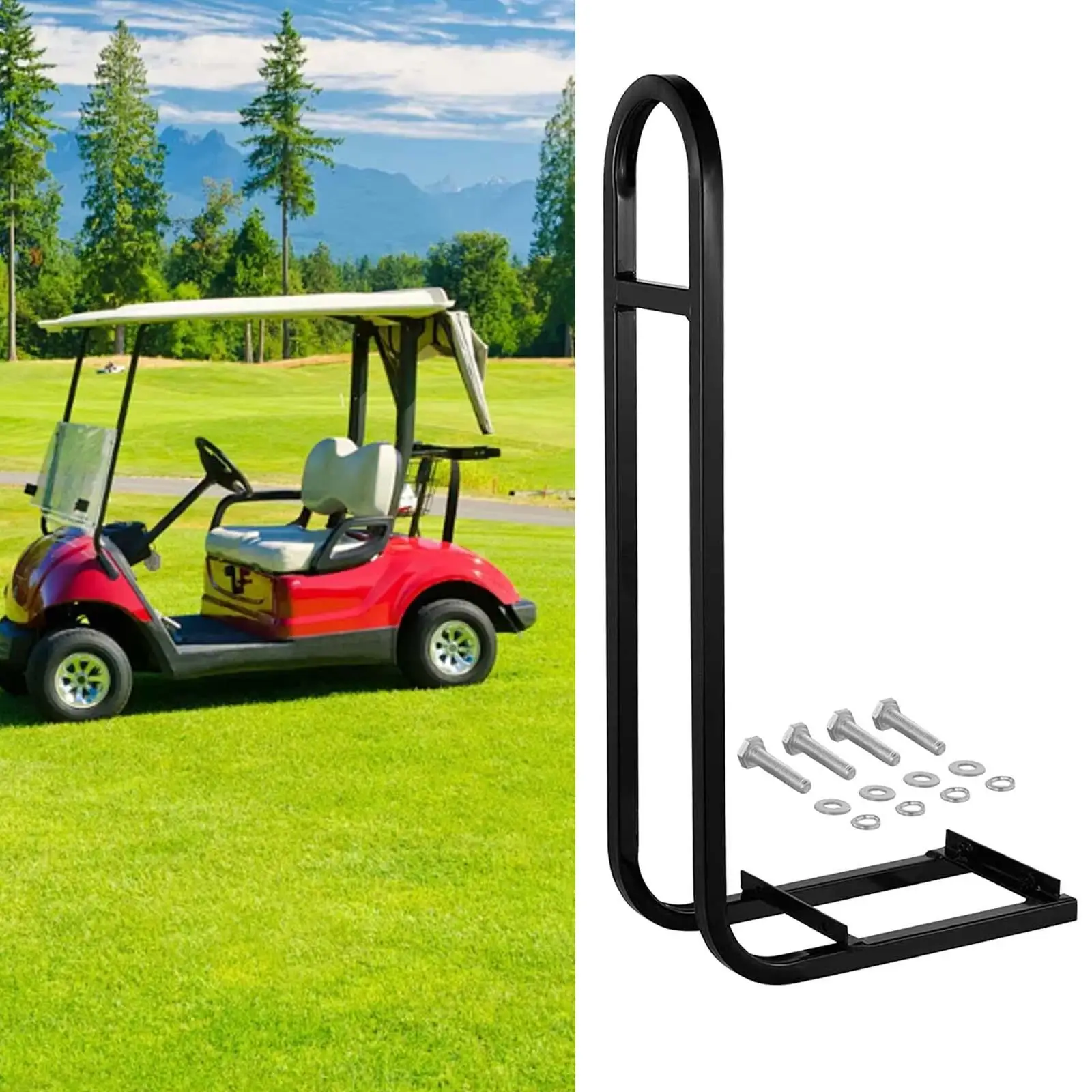 

Golf Cart Rear Seat Handle Rack Armrest for Golfers Golfing Cart Golf Club