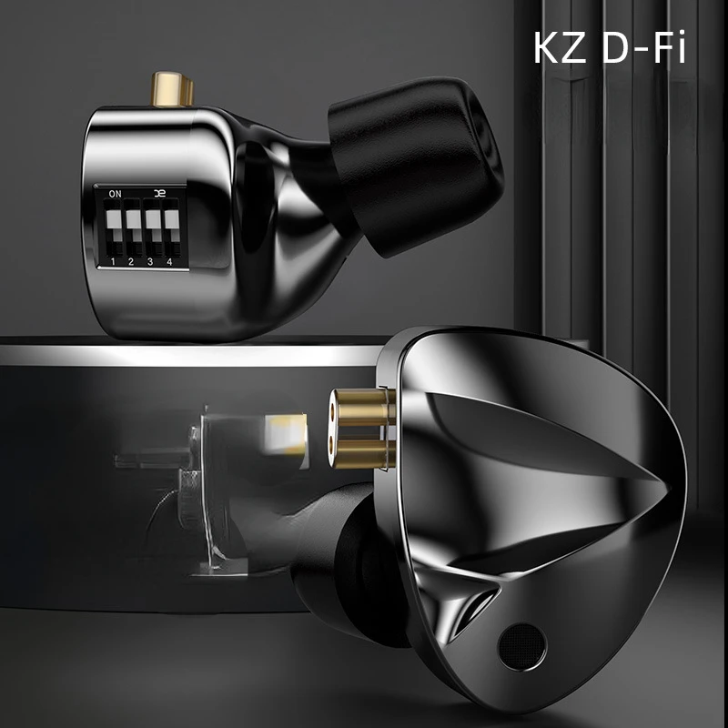 KZ D-FI Kulak İçi 4 Seviyeli Monitör özelleştirilebilir Ayar Anahtarı Kulaklık HiFi Kulaklık Sable ağ devre tasarımı Kulaklık