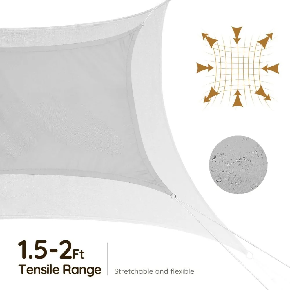 Imagem -02 - Hdpe Respirável uv Bloco Tarp Outdoor Shade Tampa Shelter Triângulo Sun Sombra Vela Shed Toldos 10 x 10