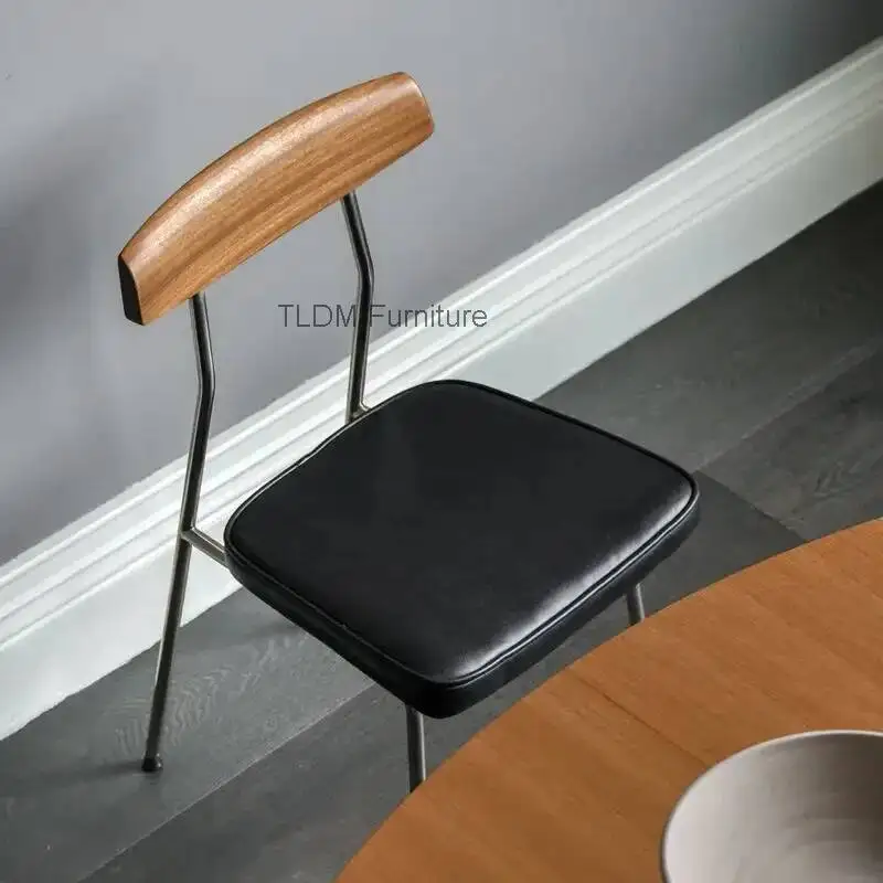 for Sleek Metal Dining Chair, A Modern Minimalist Nordic Design, Touch Customizable Retro Art Style of Luxury Chairs for Bedroom