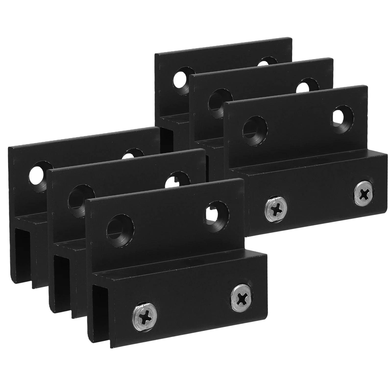 

6 Pcs Clamp Glass Clip Clips for Cabinet Doors Aluminum Alloy Mounting Brackets
