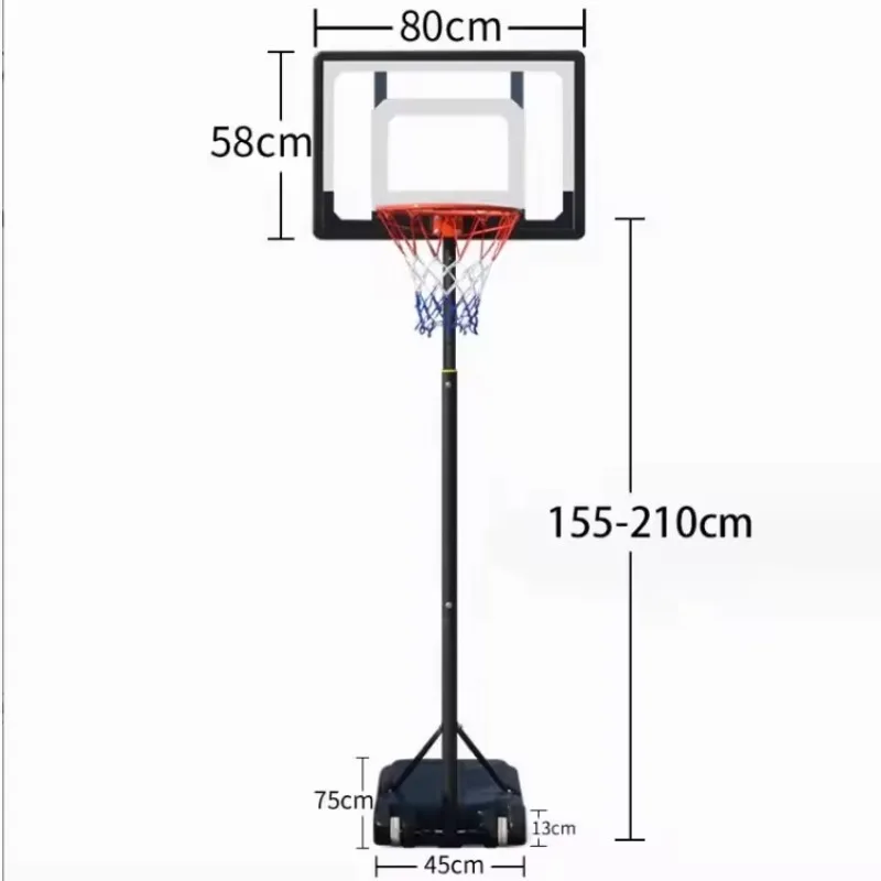 

2026 Indoor Outdoor Basketball Hoop Portable Height Adjustable Stable Base Ideal For Teens Training And Family Games New Arrival