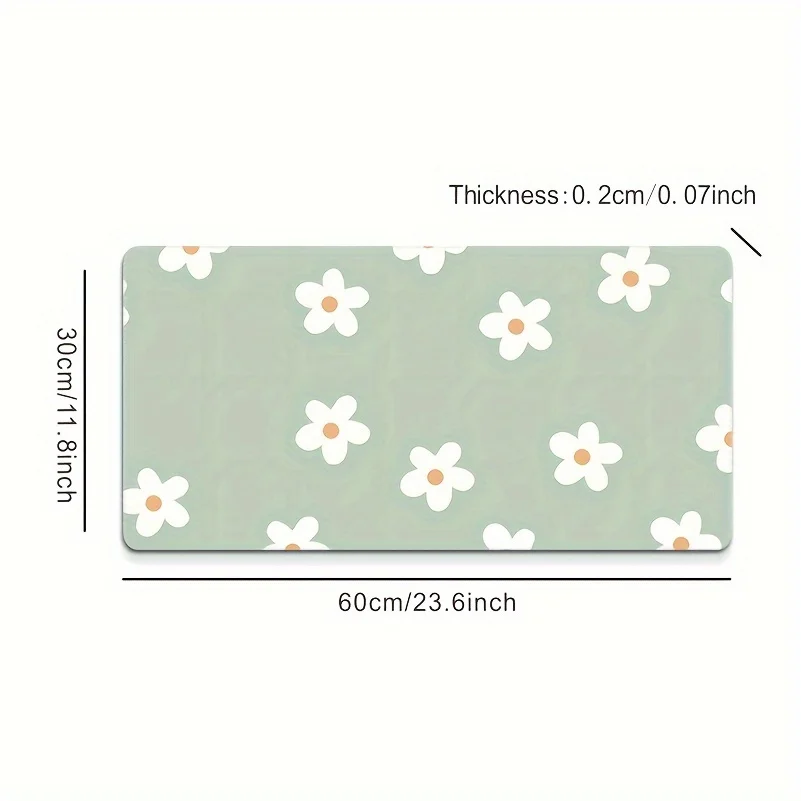 لوحة ماوس بتصميم زهور عالي الدقة - مطاط طبيعي سميك وناعم مع قفل حافة مثالي وقاعدة غير قابلة للانزلاق للاستخدام المكتبي للألعاب - معرف #3