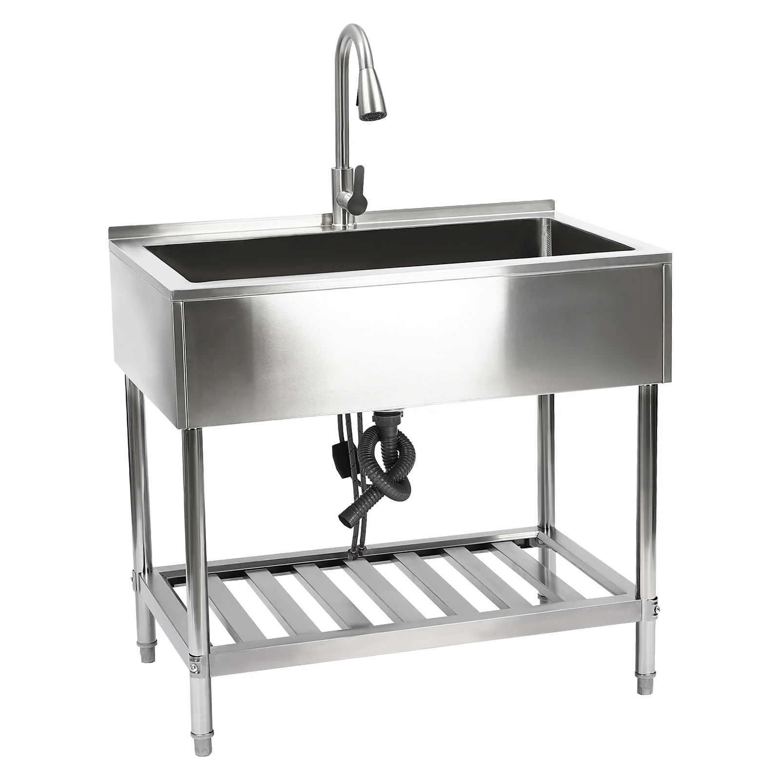 

Коммерческая раковина для ресторана 201, регулируемые ножки из нержавеющей стали, съемный фильтр, легко чистится, подходит для кухонь, кафе, баров