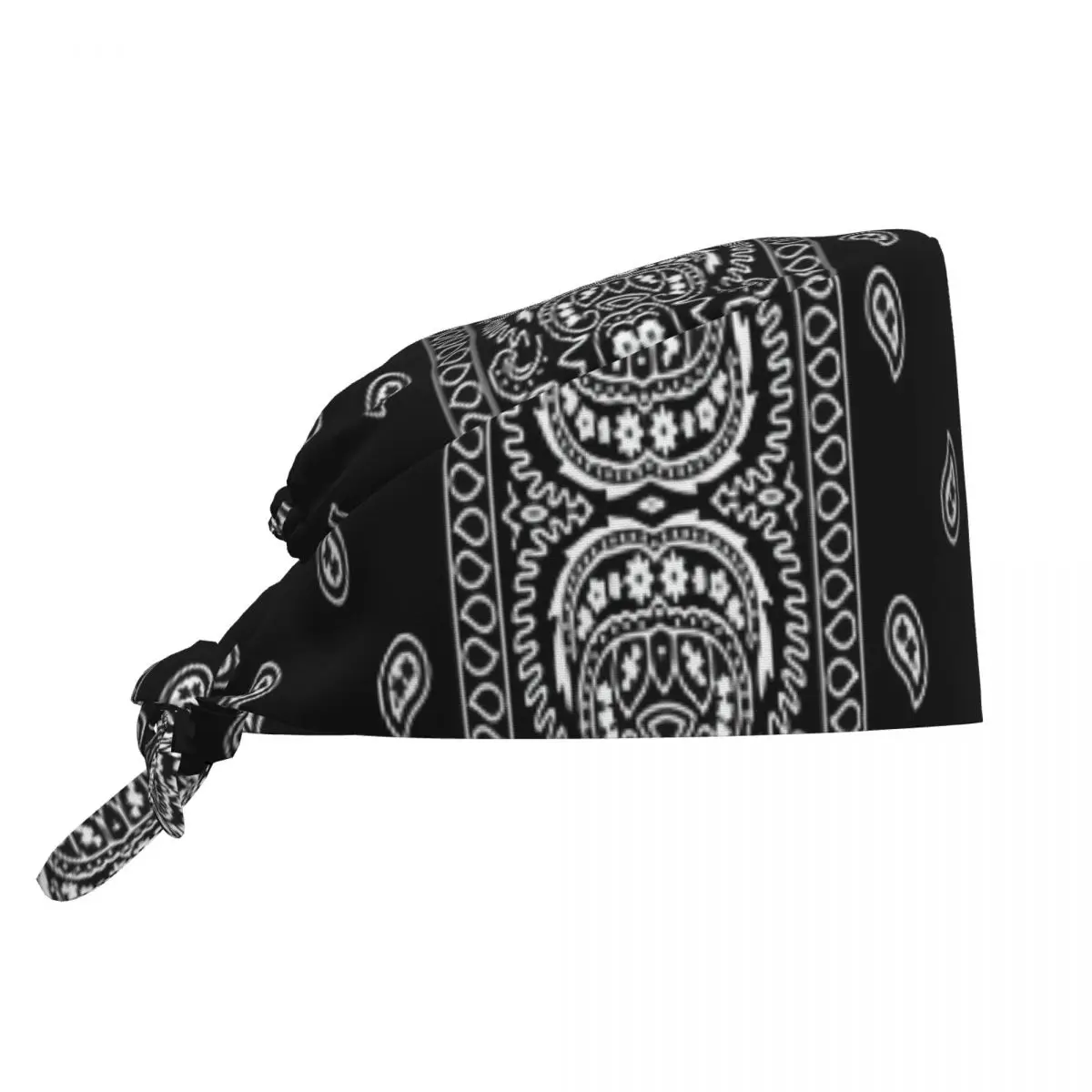 Custom Bandana Paisley Pattern Scrubs Cap Surgical Hats Women Men Bohemian Operating Room Cap Nursing Cap Lab Works Hat