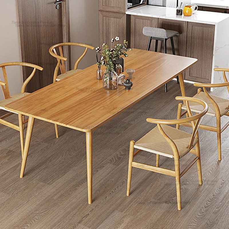 

Modern Kitchen Dining Tables Coffee Wooden Living Room Nordic Dining Tables Office Minimalist Design Home Furniture Comedor LLDT