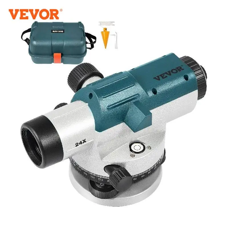 

VEVOR Automatic Optical Level 24X & 26X 40 mm Aperture Auto Level Kit with Magnetic Dampened Compensator and Transport Lock