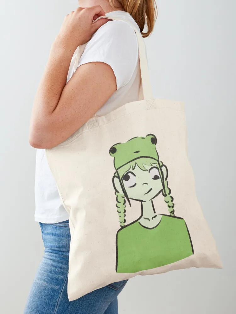 

Frog Girl Tote Bag cute pouch bag bag luxury women Large bags for women Woman shopper