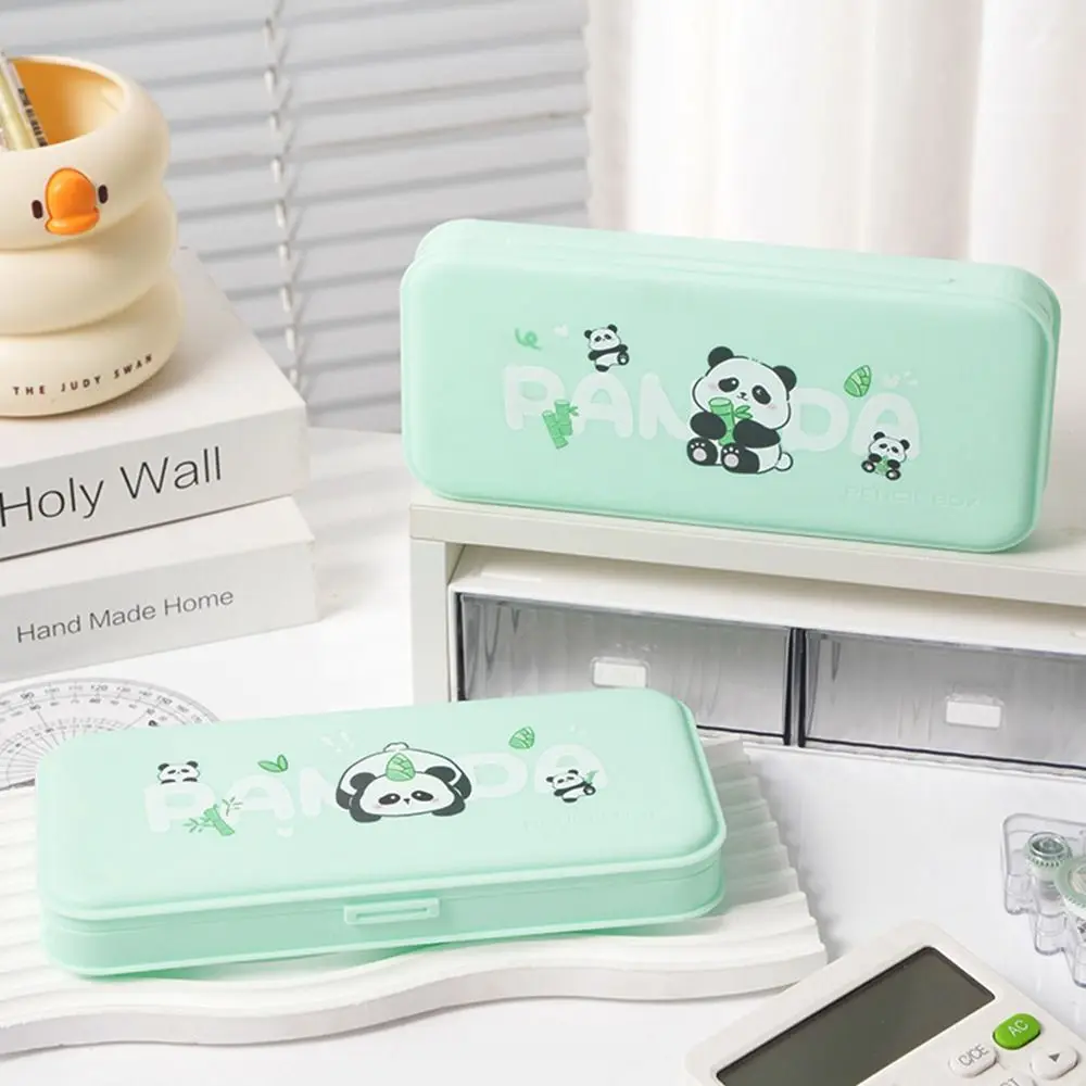 Cute Panda Stationery Pencil Case Cartoon Large Capacity Storage Pouch High Appearance Level Multi-functional Panda Pencil Bag