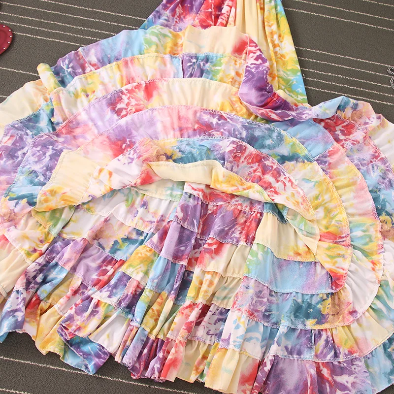 2022 Zomer V-hals Bloemenprint Party Jurk Vrouwen Vintage Korte Mouw Midi Chic Jurken Lady Losse A-lijn Sexy Party vestidos