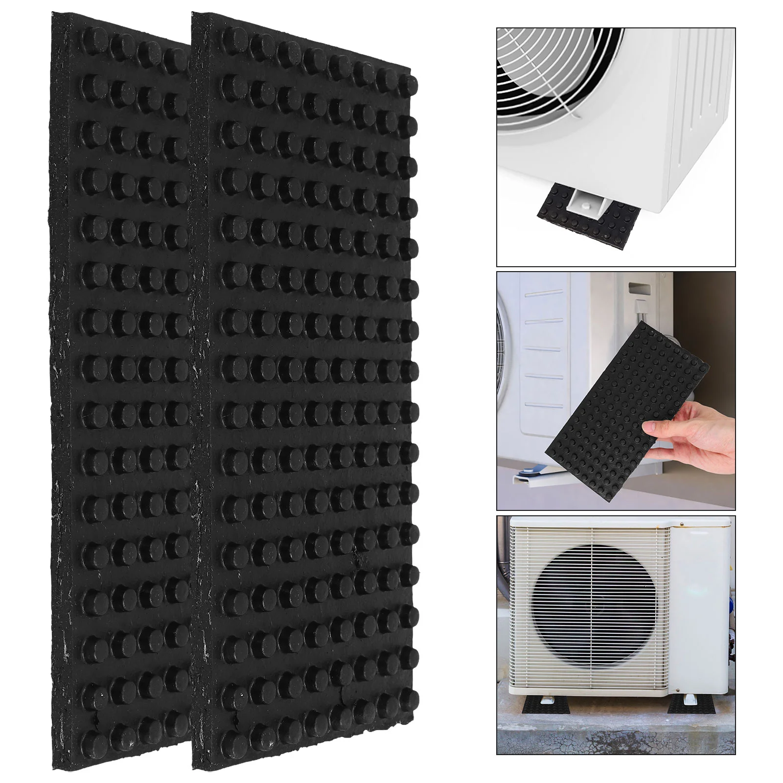 

2 Pcs Rubber Shock Pad Vibration Mat Black Washer Sae Assortment Absorber Pads Feet Bumper Anti