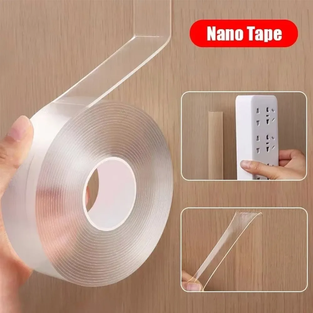 

1-3meter Nano Double-sided Adhesive Tape Transparent Waterproof No Trace Tape Reusable Transparent Tape Strong Adhesive Tapes