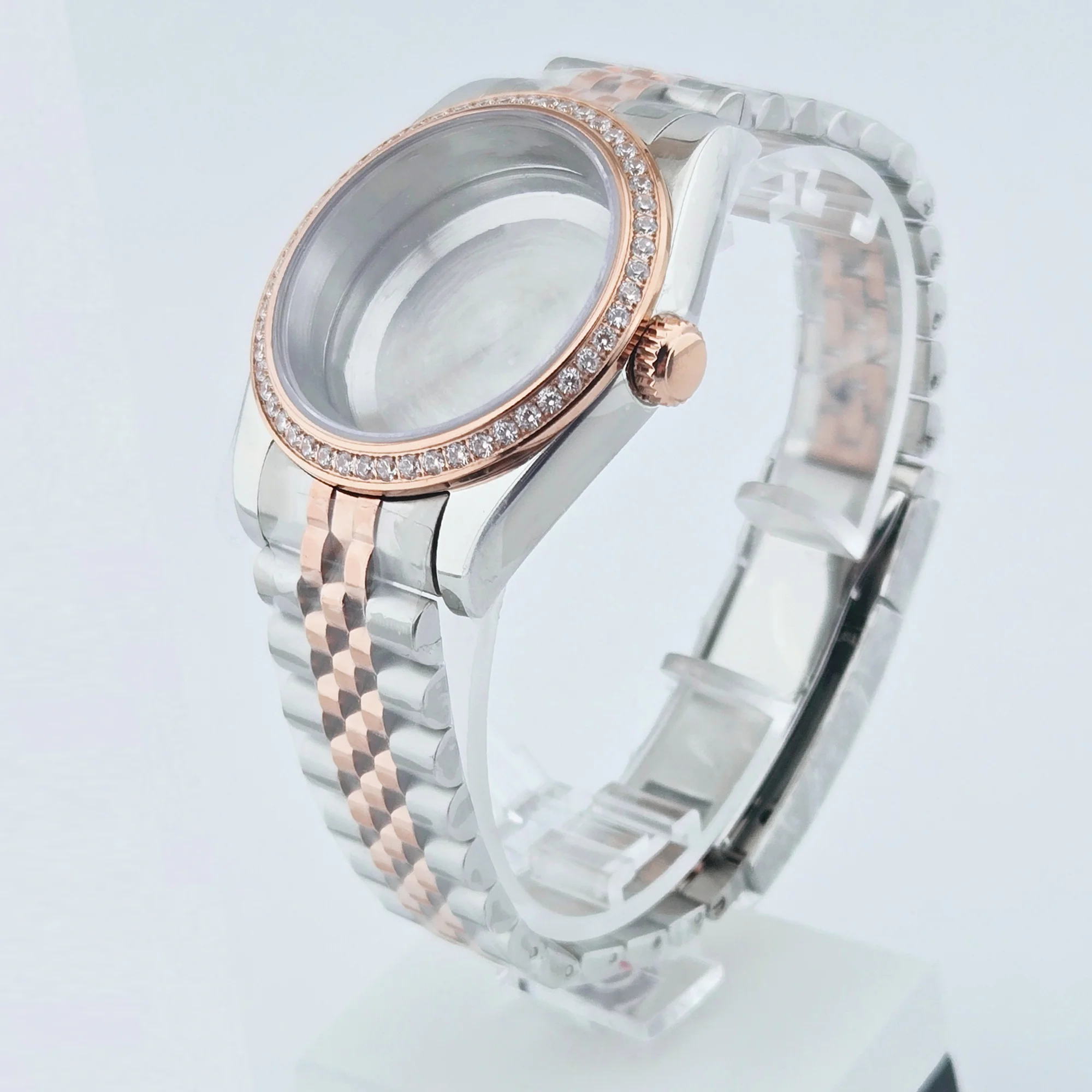 NEITON Diamond NH35 Case Strap 36MM/39MM Polish Watchcase Sapphire Glass 10bar for Datejust NH36 Movement Watch Accessories Part image 3