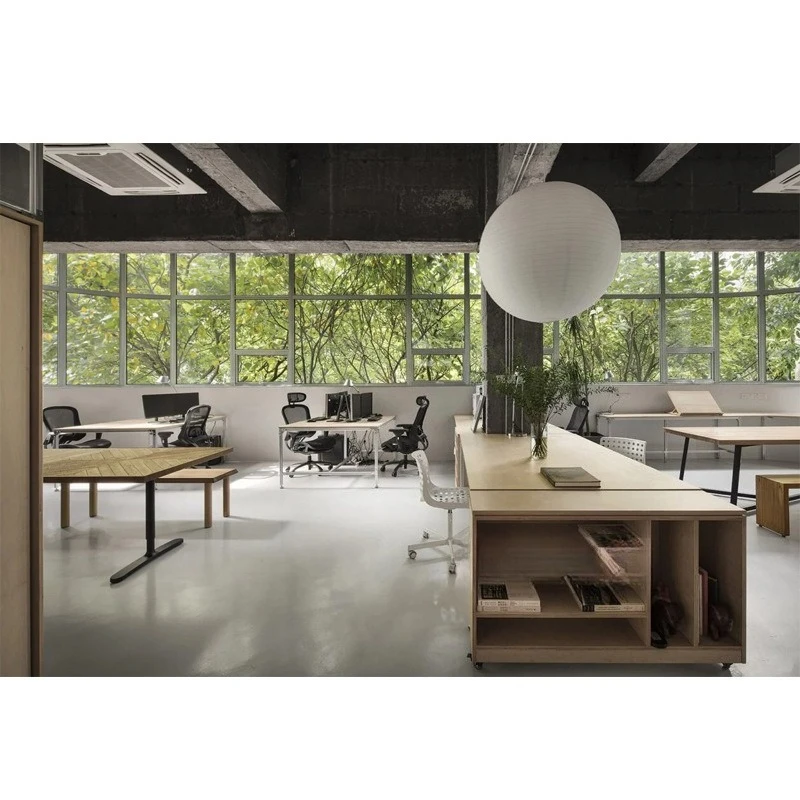 Aluminum ocean panel desk, cafe reading area designer desk