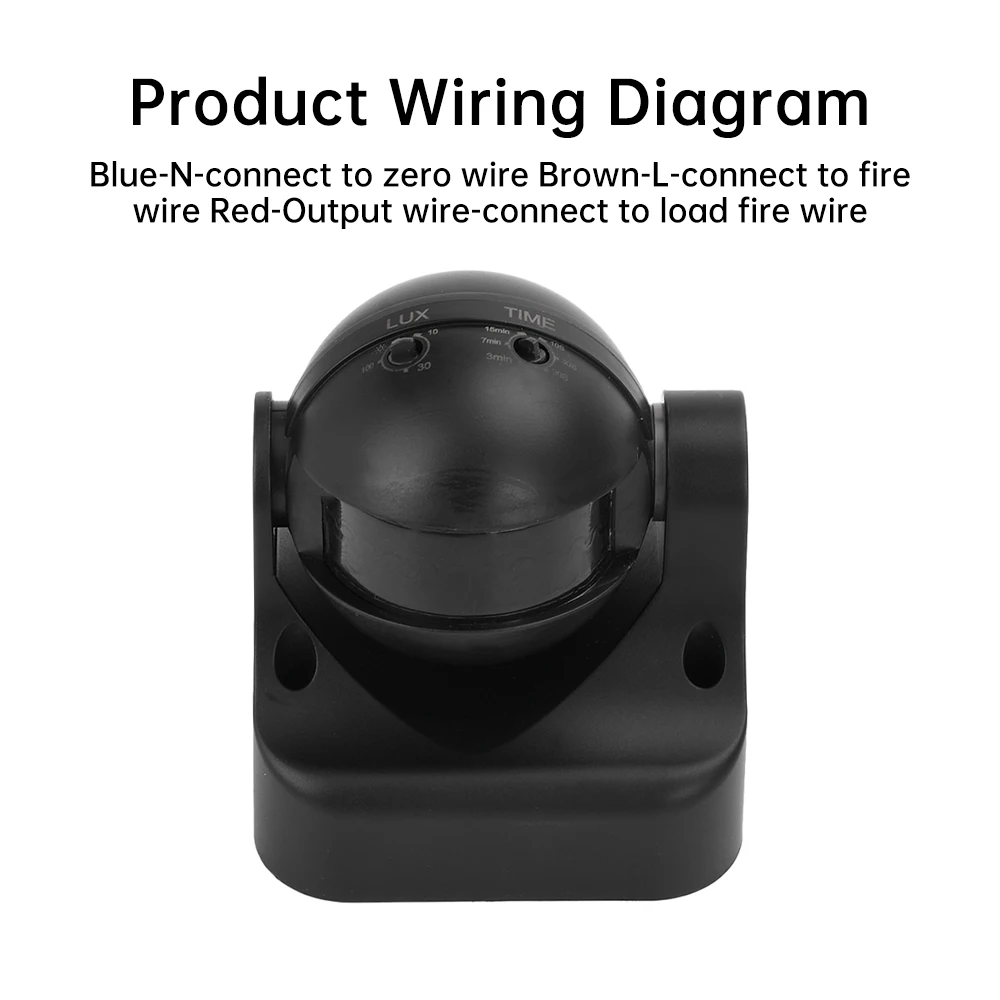 AC110-240V Automatic PIR Infrared Motion Sensor Detector Double Probe Induction Movement Light Switch Outdoor IP65 180°