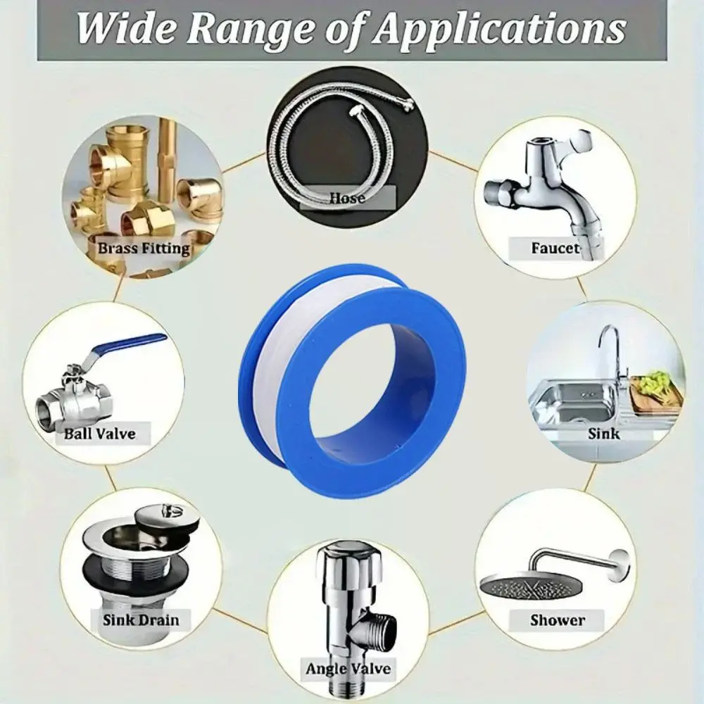 5/10 قطعة المواد اللاصقة PTFE أشرطة الختم خالية من الزيت ختم الموضوع شريط عازل أنابيب المياه أشرطة السباكة إصلاح