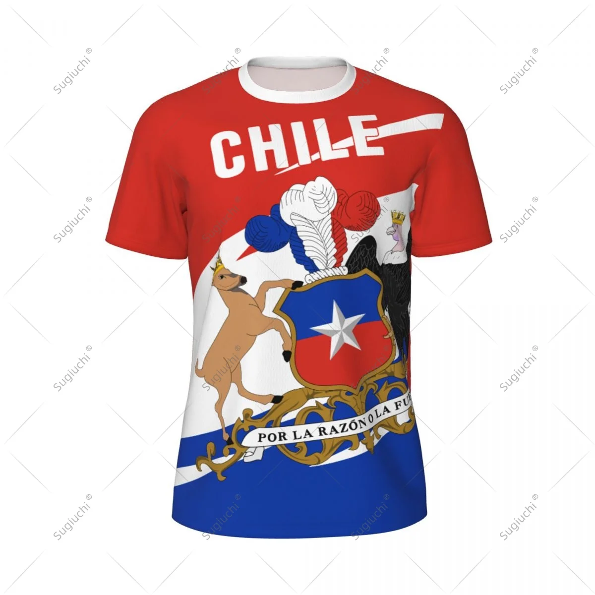 Chile Flag Men Sports T-shirt Women Tees jersey for Soccer Football Running Bike Tennis Fitness Fans